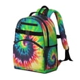 thumbnail image 2 of Colorful Tie Dye Pattern Backpack for School,Cute School Bag,Schoolbag with Adjustable Shoulder Straps & Padded Back,15.25"x11.5"x5.25", 2 of 5