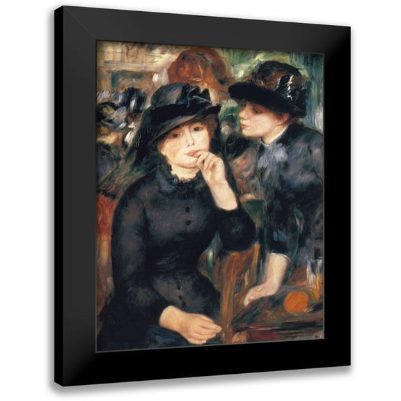 Renoir, Pierre-Auguste 12x14 Black Modern Framed Museum Art Print Titled - Girls In Black