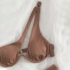 thumbnail image 5 of Traje de baño para mujer, bikini de dos piezas con hombros descubiertos y soporte de acero, color liso, trajes de baño para mujer, conjuntos de bikini para mujer, trajes de baño de bikini para mujer, 5 of 5