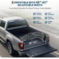 thumbnail image 2 of Truck Bed Extender 48"-61" Adjustable Length Aluminum Retractable Tailgate Extender with Drill Required Installation, Fits Ford F-150, Silverado, Sierra, Santa Cruz, Toyota Tacoma, 2 of 7