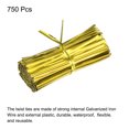 thumbnail image 3 of Uxcell Foil Twist Ties 3" Plastic Closure Tie for Tying Bread, Candy, Cookies, Gift Bags, Gold Tone 750 Pack, 3 of 5