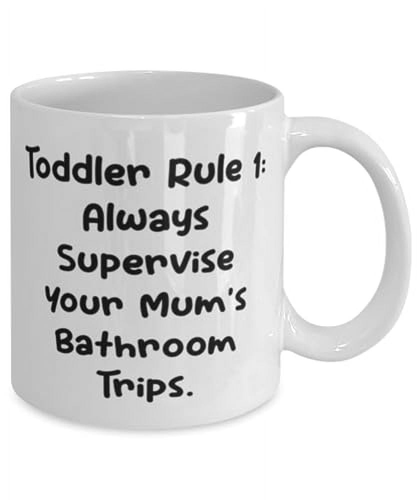amangny Toddler Rule 1: Always Supervise Your Mum's. Mum 15oz Mug, Brilliant Mum Gifts, Cup For Mom from Son Daughter, Mug gift, Gift for mug, Gift for 15oz mug