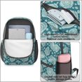 thumbnail image 4 of Paisley and Damask Green Pattern 17" Waterproof Oxford School Backpacks for Teens, S-Shape Padded Straps, for School, Travel, Hiking, Camping, 4 of 5