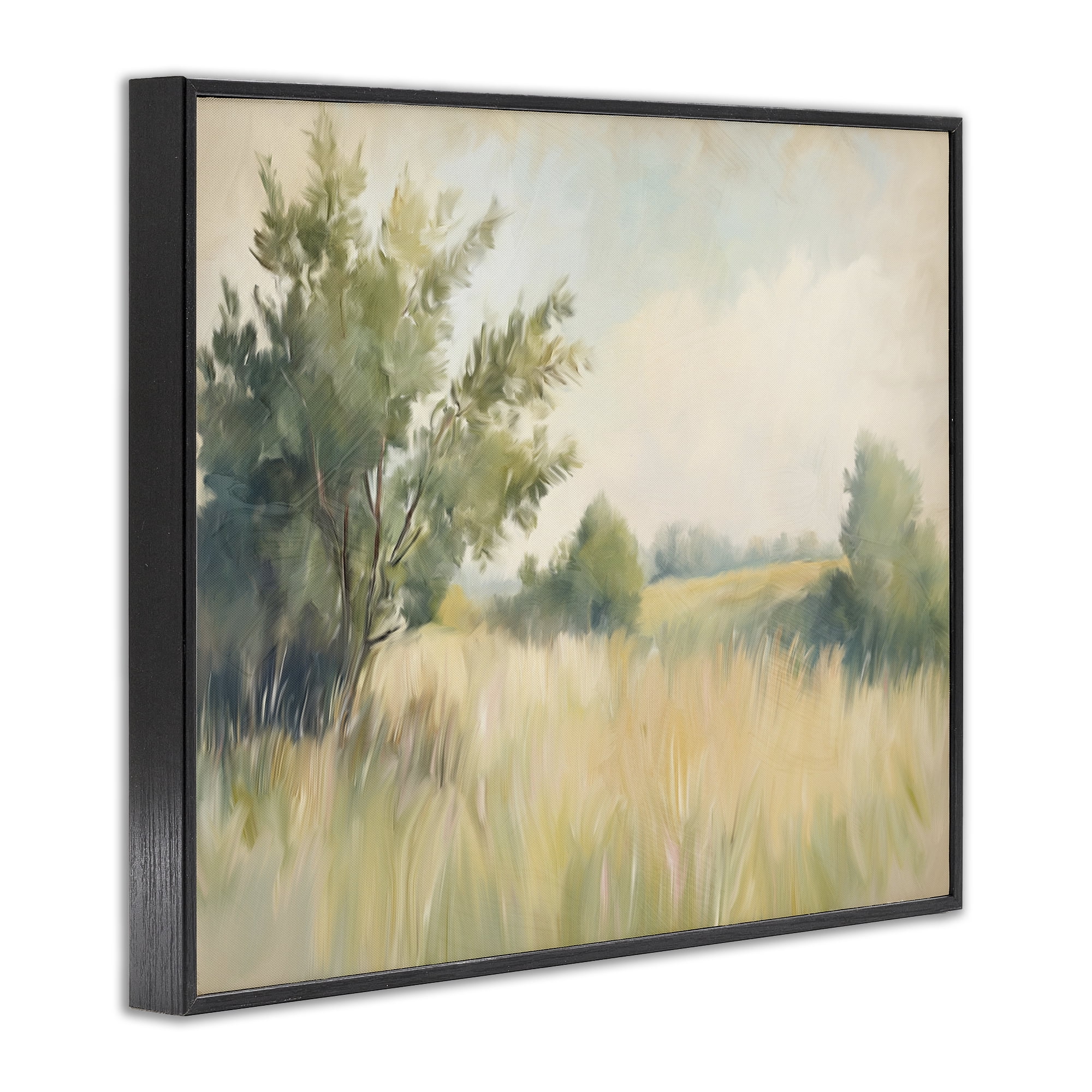 Stupell Industries Summer Green Meadow Black Framed Giclee Art, design by Kim Allen