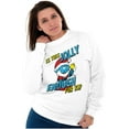thumbnail image 4 of Grumpy Smurf Jolly Enough Xmas Santa Sweatshirt for Men or Women Brisco Brands M, 4 of 6