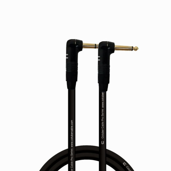 Coluber Cable Right Angle 1/4" TRS - Right Angle 1/4" TS Pro 3-Pin Connector