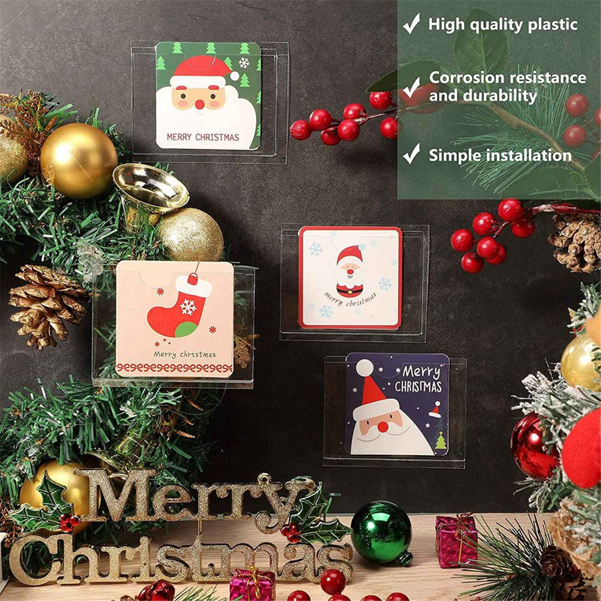 180Pcs Self-Adhesive Label Card Holder Index Pockets 6X8.5cm Clear Plastic Adhesive