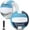 Light Blue-dark Blue, Light Blue-silver, variant on 2 Pack Official Size 5 Soft Volleyballs for Indoor Outdoor Use, Waterproof and Durable Balls with Pump