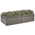 thumbnail image 1 of vidaXL Garden Planter Grey 157x80x40 cm Poly Rattan, 1 of 5