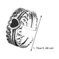 thumbnail image 3 of Anillo Vintage Hada Corazón Negro Apilable Retro Punk Anillo Dedo Abierto para Mujeres Niñas, 3 of 7