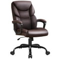 thumbnail image 6 of JONPONY Leather Office Chair, Big and Tall Office Chair 400LBS Wide Seat Ergonomic Computer Desk Chair High Back Executive Leather Chair Adjustable Task Chair, Brown, 6 of 8