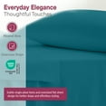 thumbnail image 5 of Máulli Collection 100% Organic Cotton California King Flat Sheet, 144 Thread Count Percale, Soft Cooling & Breathable Bed Sheet, Machine Washable, Luxury Hotel Quality Hypoallergenic Bedding, Teal, 5 of 6