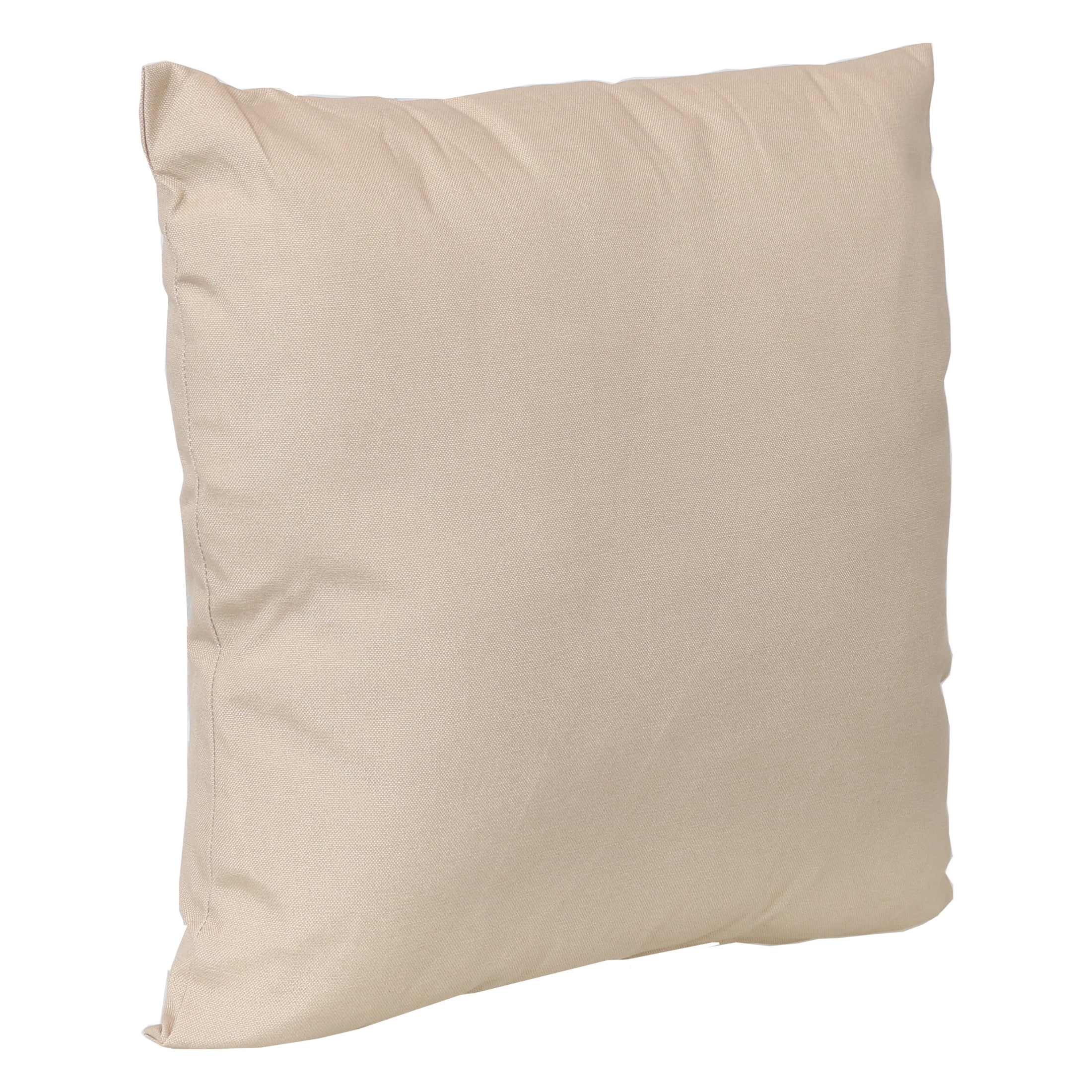 Sunnydaze 17" x 17" Beige Polyester Square Decorative Outdoor Throw Pillows, 2 Count