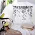 thumbnail image 3 of 26x26 Pillow Covers Set of 2, Grey Eucalyptus Throw Pillow Covers Decorative Couch Cushion Case, Spring Botanical Weeping Plant Aesthetic Microfiber Square Pillowcases for Bedroom Car Living Room, 3 of 7