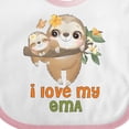 thumbnail image 4 of Inktastic Sloth I Love My Oma Boys or Girls Baby Bib, 4 of 4