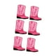 thumbnail image 4 of 6 cajas de flores con diseño de botas de vaquero occidentales, centro de mesa para recuerdos de fiesta para vaquera. Rosa, 4 of 9