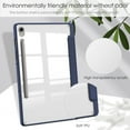 thumbnail image 4 of ELEHOLD Trifold Case for Samsung Galaxy Tab S9 /S9 FE 11.0" 2023 - Auto Wake Sleep Function Kickstand Built-in S Pen Holder Acrylic Clear Back Shockproof Cover for Samsung Tab S9 /S9 FE, Darkblue, 4 of 8