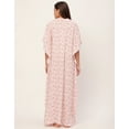 thumbnail image 4 of Moomaya Sleepwear, Printed Kaftan Maxi For Women, Round Neck Rayon Caftan Dress, 4 of 9