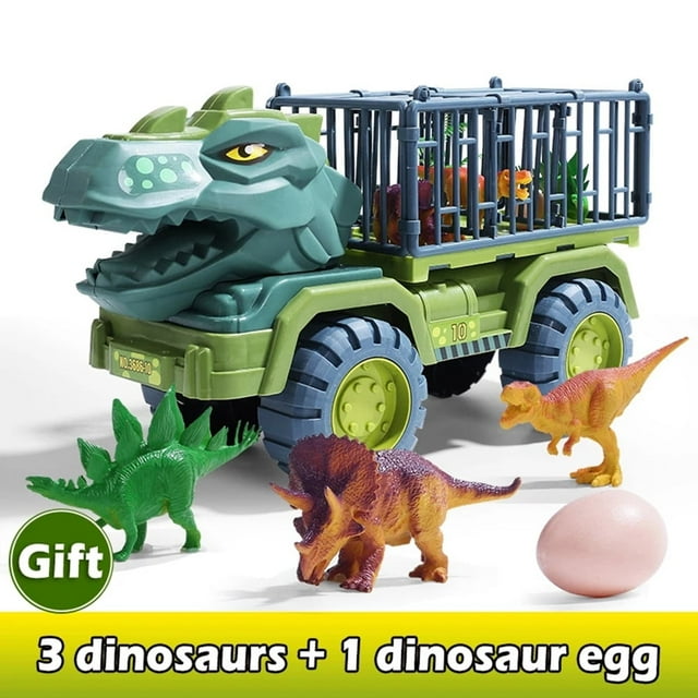 Dinosaur Toy Car Large Engineering Vehicle Model Pull Back Vehicle Toy Transport Vehicle Toy Dinosaur Transport Car Carrier Truck with Dinosaur Toys Early Educational Dinosaur Toy Car Chi