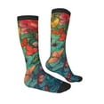 thumbnail image 4 of Lsque Butterfly Flower Cascade Printed Crew Socks Men's Women's LightWeight Thin Casual Calf Socks ,Knee High Socks,Cotton Socks, 4 of 9