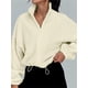 thumbnail image 3 of Cárdigan con cremallera y cuello levantado para mujer, sudadera holgada de Color sólido, ropa de abrigo gruesa, estilo deportivo, Otoño e Invierno, 3 of 4