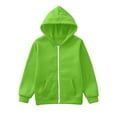 thumbnail image 6 of WOYY Toddler Boys Zip Up Hoodies Solid Color Casual Hooded Sweatshirt Jacket, Sizes 4-5T, 6 of 6