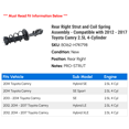 thumbnail image 2 of Rear Right Strut and Coil Spring Assembly - Compatible with 2012 - 2017 Toyota Camry 2.5L 4-Cylinder 2013 2014 2015 2016, 2 of 2
