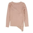 thumbnail image 2 of bar III Womens Zipper Detail Pullover Blouse, Pink, Small, 2 of 2