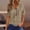 Beige, variant on Summer Short Shirt Womens Plain T-Shirt Top Button Relaxed V-neck T Shirt Brown Size M