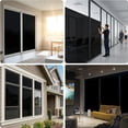 thumbnail image 6 of Total Blackout Window Privacy Film Day and Night 100% Light Blocking Static Cling Room Darkening Window Tint Black Door Stickers for Home Office, No Glue Anti-UV, 20 inch×16.4ft, 6 of 7