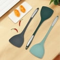 thumbnail image 5 of Basiess Silicone Spatula for Non Stick Pans, Flexible Wide Turner for Cooking Stir Frying, Heat Resistant Kitchen Utensil with Sturdy Core (1Pcs) Blue, 5 of 9