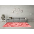 thumbnail image 3 of Ahgly Company Indoor Square Patchwork Red Transitional Area Rugs, 3' Square, 3 of 4