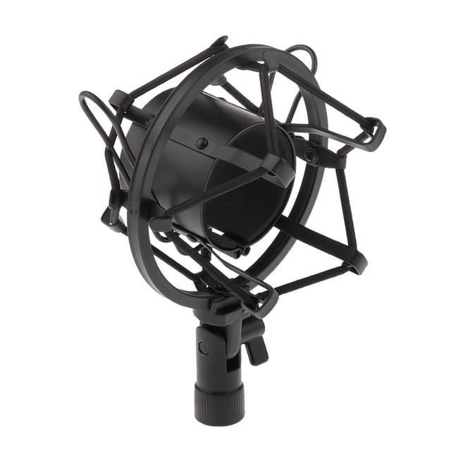 Accesorios Electrónicos Micrófono Universal Choque Montura Negro Sunnimix Montaje de choque de micrófono