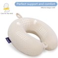 thumbnail image 4 of Almohada cervical de viaje Gosider de espuma viscoelástica con soporte para cuello, color beige, 4 of 7