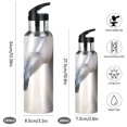 thumbnail image 2 of Horse by White Sports Water Bottle with Straw Lid Insulated Stainless Steel Leak Proof BPA Free Thermal Mug with Handle for Gym Yoga Cycling Camping, 2 of 8