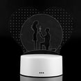 thumbnail image 3 of 4.5V USB 3D Visual Romantic Night Lamp with 7 Color Touch Control and White Base, Includes Remote Control, 3 of 8