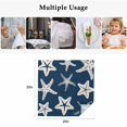 thumbnail image 5 of Navy Blue Starfish Coastal Cloth Napkins, Nautical Summer Ocean Abstract Art Washable and Reusable Dinner Napkins Set of 8, Table Napkin for Kitchen Party Birthday Wedding Hotel Housewarming 20"x20", 5 of 9