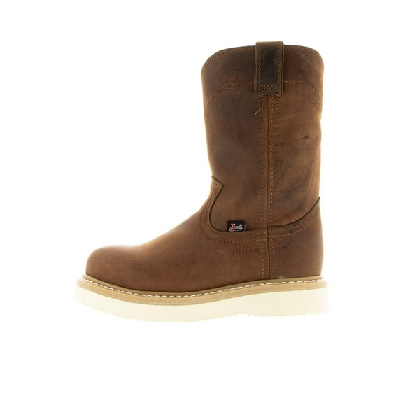 Justin Boot Company Men Justin RAM 10" Brown Wedge Steel Round Toe Work Boot Brown 9 D