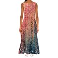 thumbnail image 4 of SMihono Robe Maxi Boho d'Été pour Femmes Grande Taille Mode Col en V Sans Manches Soirée d'Été Fête Imprimé Poches Gilet Longue Robe de Plage Robe d'Été, 4 of 6