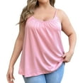 thumbnail image 7 of WCJM Camisoles & Tanks A Pink Women's Plus Size Soft Tank Top With Bra Sleeveless Comfort Yoga Fitness Top Tank Top women tank top, 7 of 7