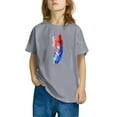 thumbnail image 4 of BRGZLK Boys Girls Independence Day Patriotic T-Shirts Fashion USA Flag Printed Blouse Casual Short Sleeve Round Neck Cotton Tops Gray 3-4 Years, 4 of 6