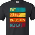 thumbnail image 4 of Inktastic Railroading Train Lover Eat Sleep Railroads Repeat T-Shirt, 4 of 5