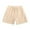 Beige, variant on Tkrady Toddlers Shorts for Boys Girls Summer Cotton Breathable Elastic Waist Pants, Sizes 0-5 Years
