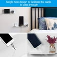 thumbnail image 4 of 2 PCS Floating Wall Shelves Acrylic Floating Shelves Self Adhesive Floating Shelves with Double Sided Adhesive Tape and 4 Cable Hooks for Mobile Phone, Key, 4 of 5