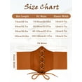 thumbnail image 6 of FEOYA Women Corset Belt Brown Vintage Elastic Wide Belt Lace Up Pirate Corset Belt Renaissance Corset Waistband Tied Waspie Belt Black PU Leathers Girdle for Dresses Daily Wear, 6 of 6