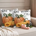thumbnail image 2 of Fall Pumpkins Outdoor Waterproof Pillow Covers, Thanksgiving Sunflower Maple Leaf Plaid Decorative Square Throw Pillowcase Sofa Cushion Sham for Patio/Couch/Chair, 20"x20" 2 Pack, 2 of 8