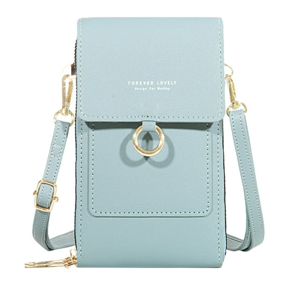 JAHH Ladies Crossbody Purses Women Fashion Solid Soft Casual Totel Bag Crossbody Bag Adjustable Strap Shoulder Bag with Visual Mobile Phone Window