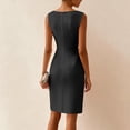 thumbnail image 3 of Women’s Sleeveless Sheath Cocktail Dress Elegant Bow Knot Waist Formal Party Wedding Guest Dress, 3 of 5
