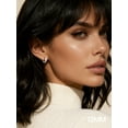 thumbnail image 4 of KeyStyle 12mm Hoop Earrings for Women, Men Silver Small Hoop Earrings Hypoallergenic Lightweight Huggie Earrings Jewelry Anniversary Gift, 4 of 9