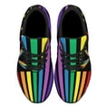 thumbnail image 2 of Unisex Rainbow Sneakers, LGBT Shoes for Men Women Lightweight Breathable Running Shoes Black Size 11.5, 2 of 7